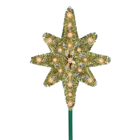 21" Gold Lighted Star of Bethlehem Tree Topper